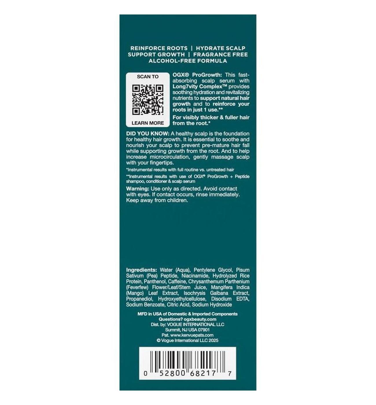 OGX Pro Growth & Peptide Scalp Serum; image 5 of 5