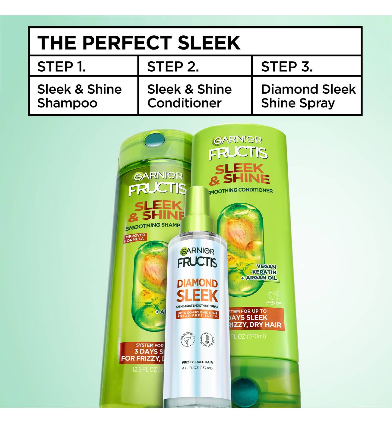Garnier Fructis Diamond Sleek Shine-Coat Smoothing Hair Spray; image 4 of 4