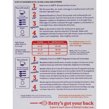 Betty Crocker Delights Dark Chocolate Raspberry Brownie Mix