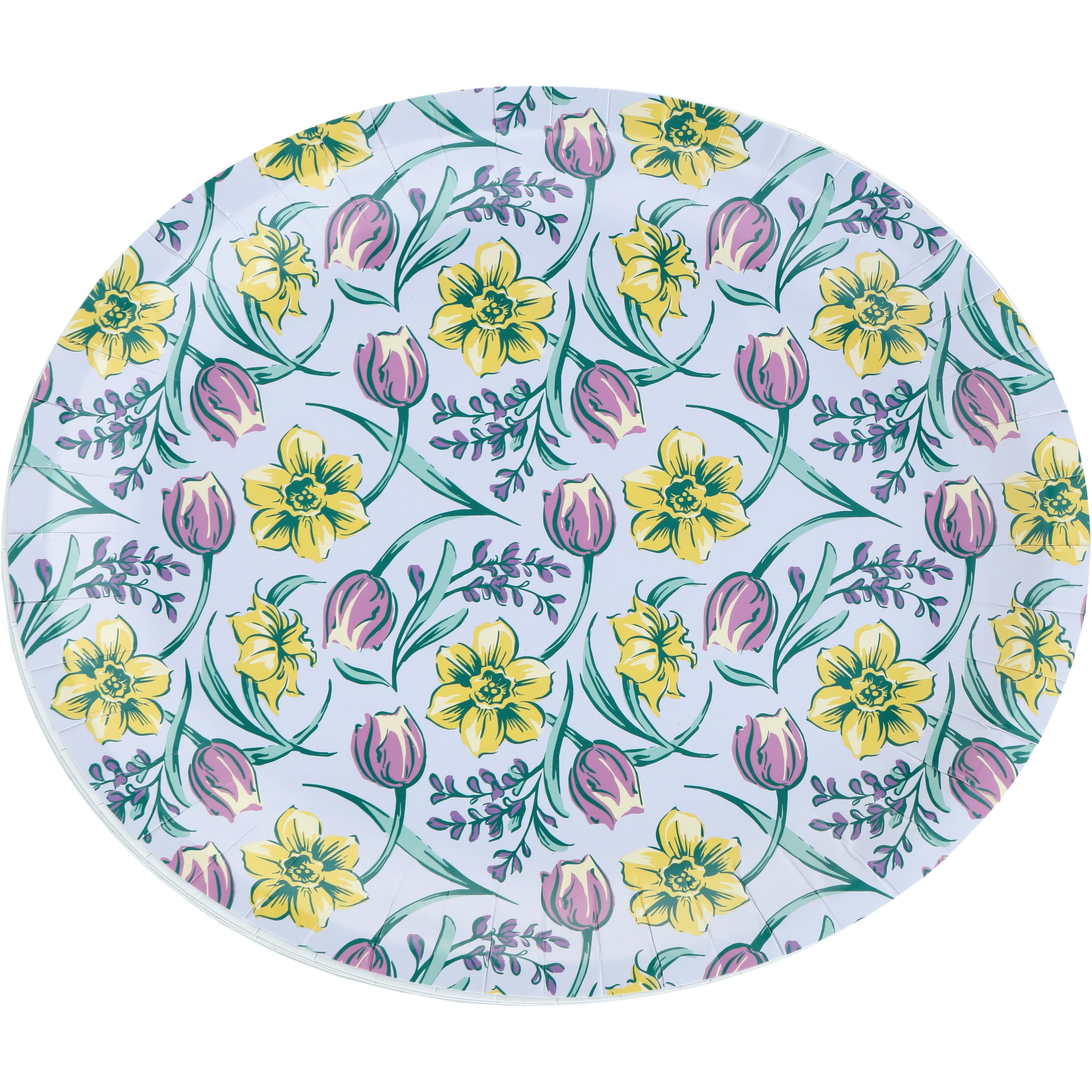 Destination Holiday Spring Floral Oval Paper Plates - Shop Seasonal ...