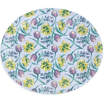 Destination Holiday Spring Floral Oval Paper Plates, 10 ct