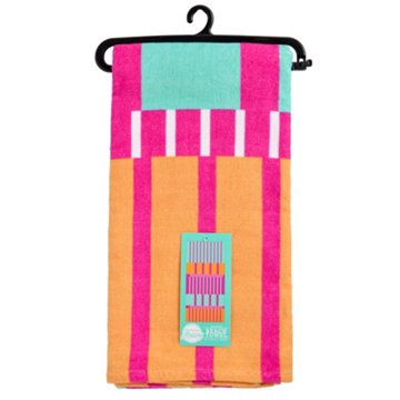 Destination Holiday Jumbo Summer Beach Towel - Color Block, 36" x 72"