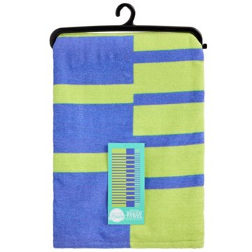 Destination Holiday Summer Beach Towel - Green Blocks, 30" x 62"