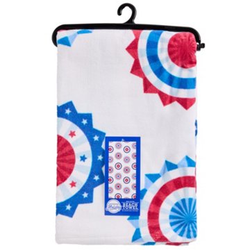 Destination Holiday Summer Beach Towel - Fans, 30" x 62"