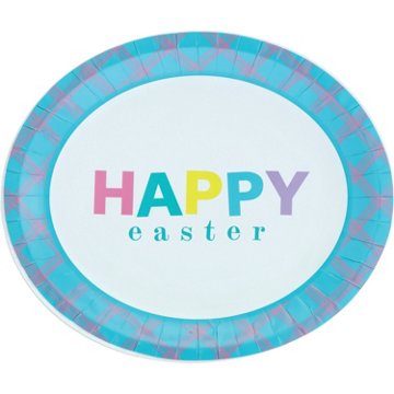 Destination Holiday Happy Easter Oval Paper Plates, 10 ct