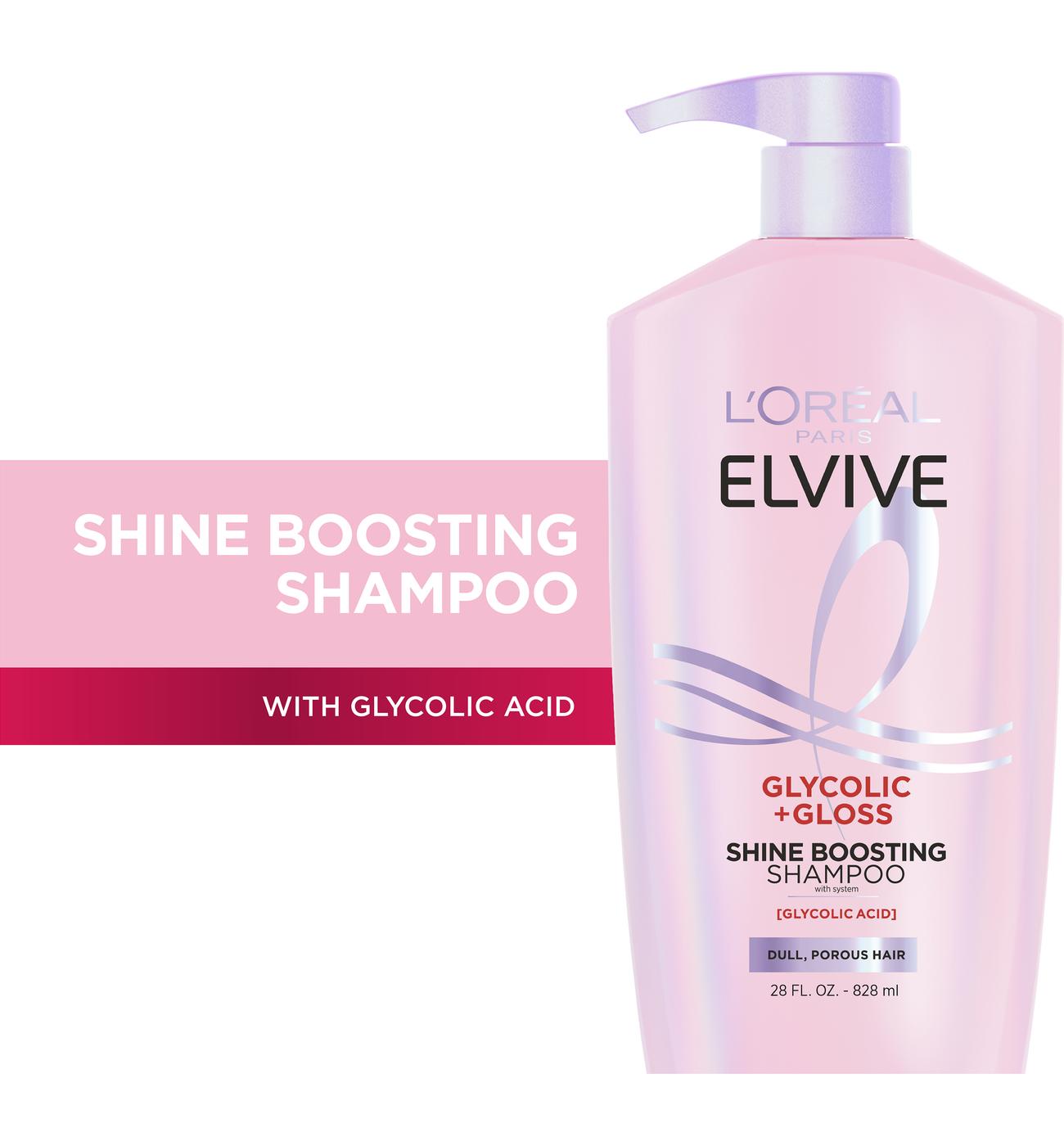 L'Oréal Paris Elvive Glycolic & Gloss Shine Boosting Shampoo; image 2 of 3