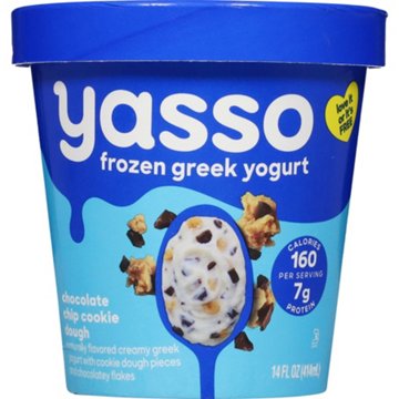 Yasso Frozen Greek Yogurt - Chocolate Chip Cookie Dough, 14 oz