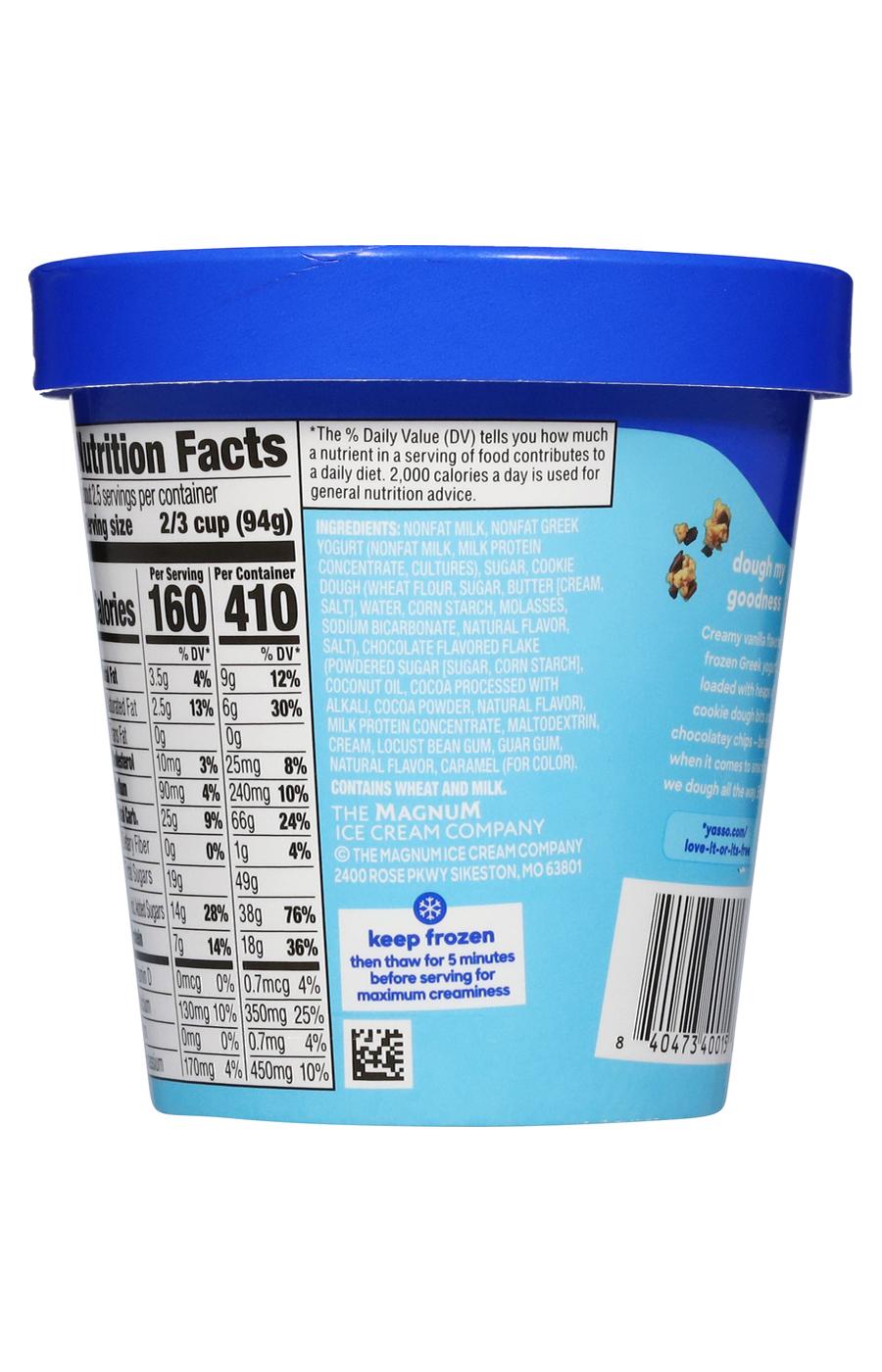 Yasso Frozen Greek Yogurt - Chocolate Chip Cookie Dough; image 4 of 6