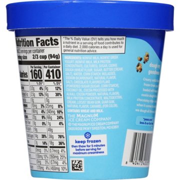 Yasso Frozen Greek Yogurt - Chocolate Chip Cookie Dough, 14 oz
