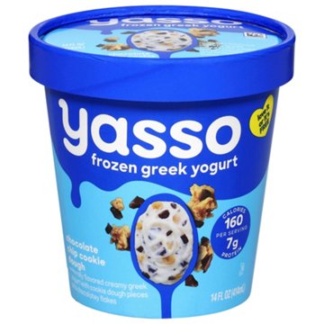 Yasso Frozen Greek Yogurt - Chocolate Chip Cookie Dough, 14 oz