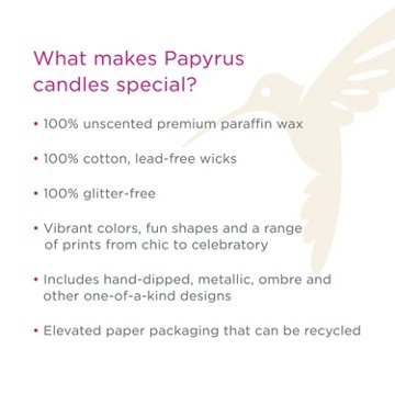Papyrus Birthday Candles - Silver Swirlz, 12 ct