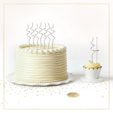 Papyrus Birthday Candles - Silver Swirlz, 12 ct