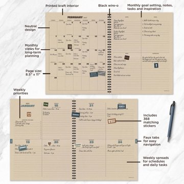 TF Publishing 2026-2027 Large Checkered Planner