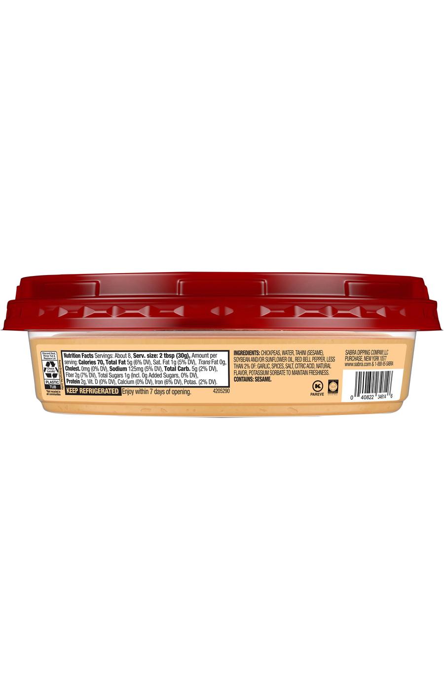 Sabra Roasted Red Pepper Hummus; image 2 of 7