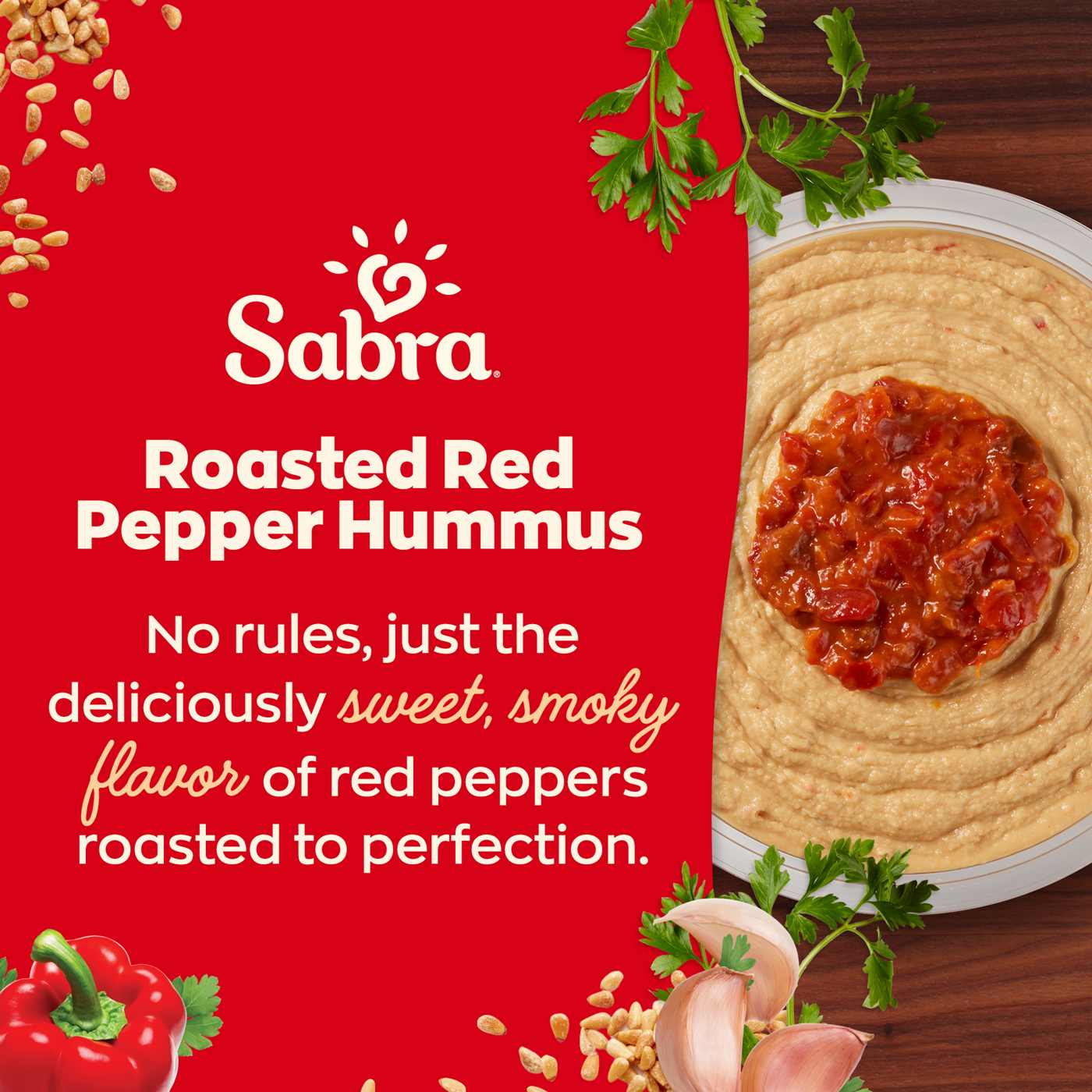 Sabra Roasted Red Pepper Hummus; image 3 of 7