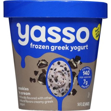 Yasso Frozen Greek Yogurt - Cookies 'n Cream, 14 oz