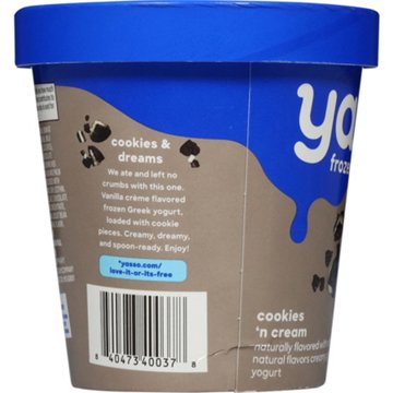 Yasso Frozen Greek Yogurt - Cookies 'n Cream, 14 oz