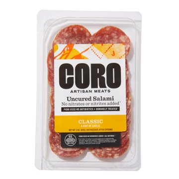 Coro Uncured Sliced Classic Salami