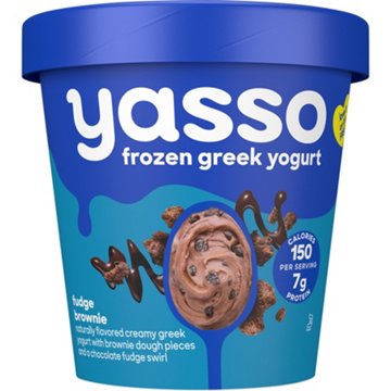 Yasso Frozen Greek Yogurt - Fudge Brownie, 14 oz