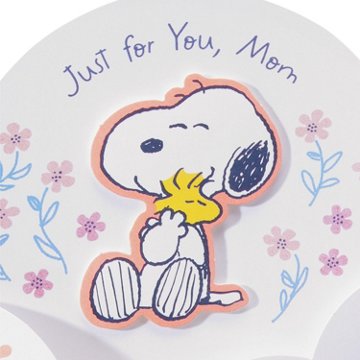 American Greetings Snoopy & Woodstock Mother's Day Card for Mom - Very Big Thank You, 5.375" x 8.25"