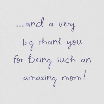 American Greetings Snoopy & Woodstock Mother's Day Card for Mom - Very Big Thank You, 5.375" x 8.25"