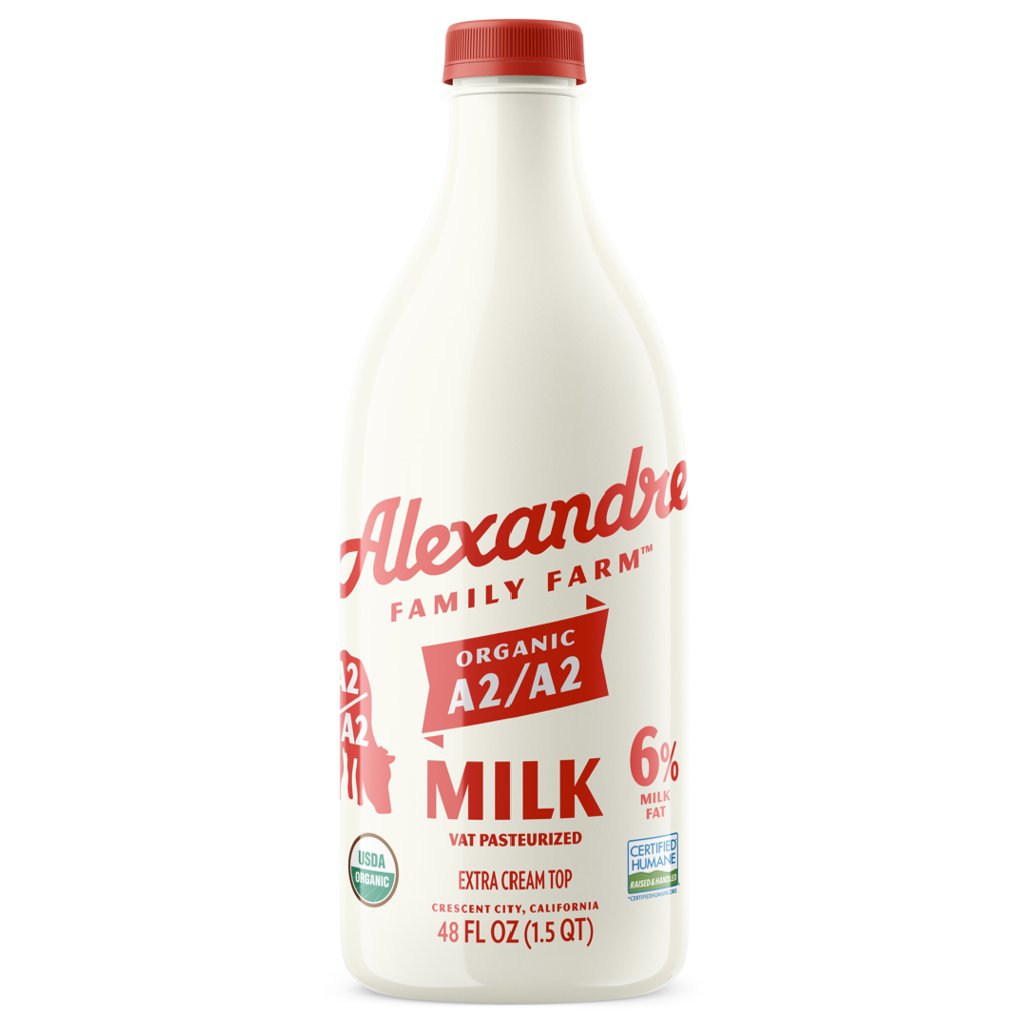 Alexandre Family Farm A2/A2 Organic Whole Milk, 48 oz | Central