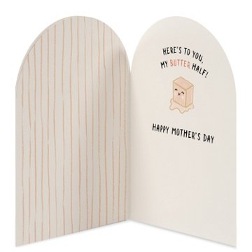 American Greetings Mother's Day Card for Wife - My Butter Half, 6.75" x 4.625"
