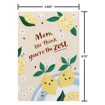 American Greetings Mother's Day Card for Mom - Brightening Up Our Lives, 6.75" x 4.625"
