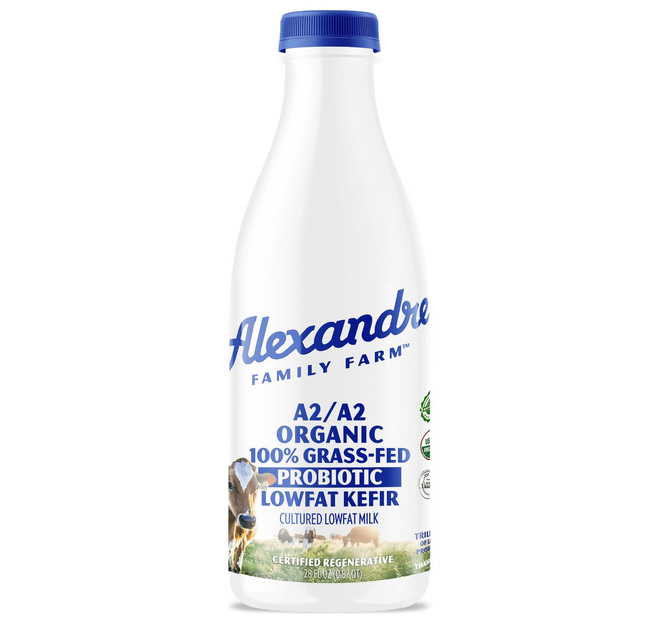 Alexandre Family Farm A2 Organic Grass-Fed Lowfat Kefir, 28 oz