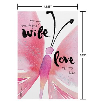 American Greetings Mother's Day Card for Wife - Butterfly Love, 5.375". x 8.25"