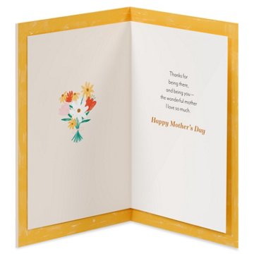 American Greetings Mother's Day Card for Mom - Thanks for Being There, 6.75" x 4.625"