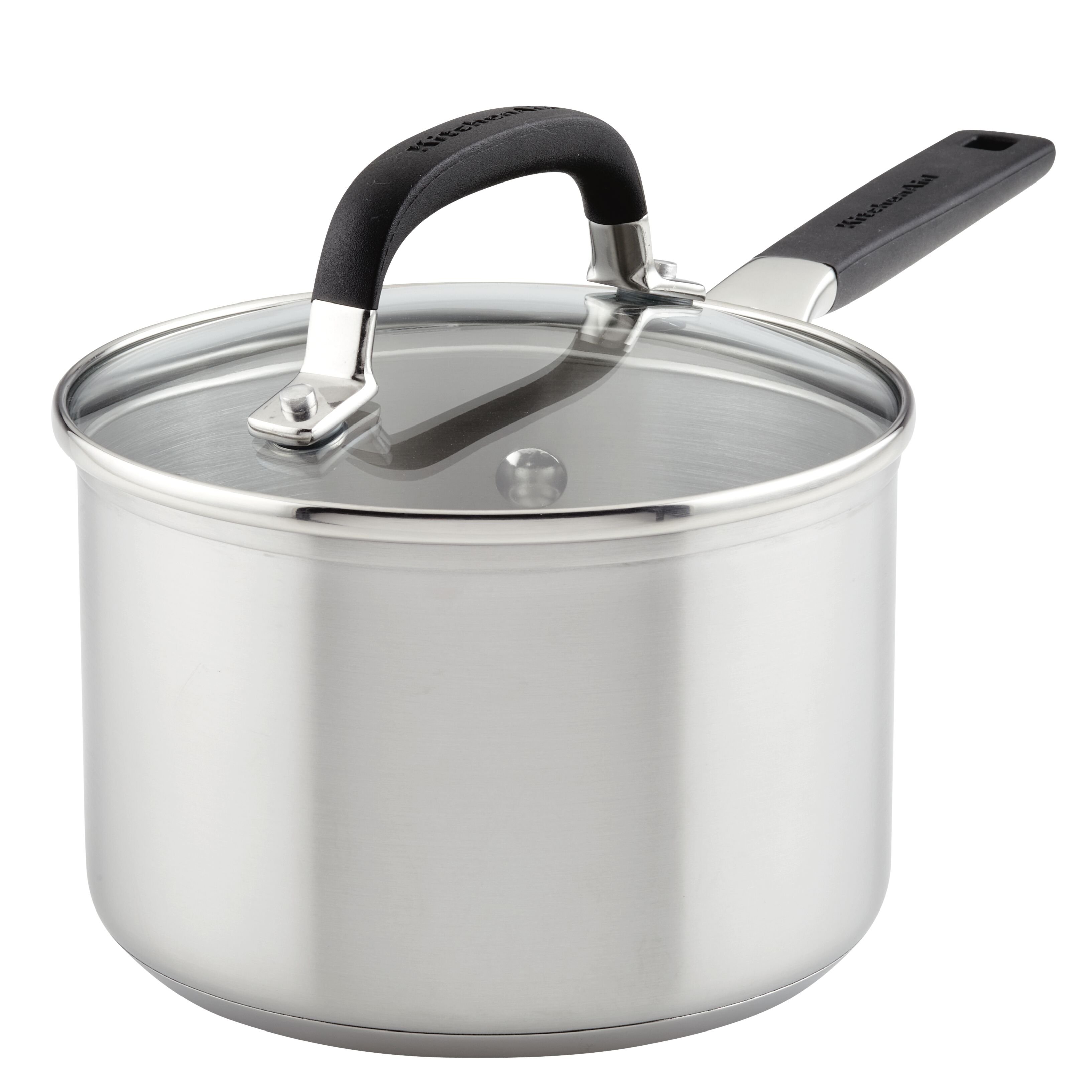 KitchenAid Stainless Steel Saucepan & Lid - Shop Stock pots & sauce ...