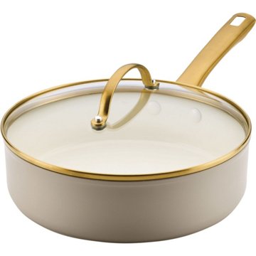 Farberware Covered Ceramic Saute Pan - Tan, 3 qt