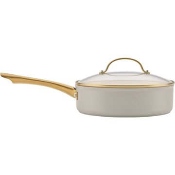 Farberware Covered Ceramic Saute Pan - Tan, 3 qt