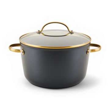 Farberware Ceramic Stock Pot - Black, 6 qt