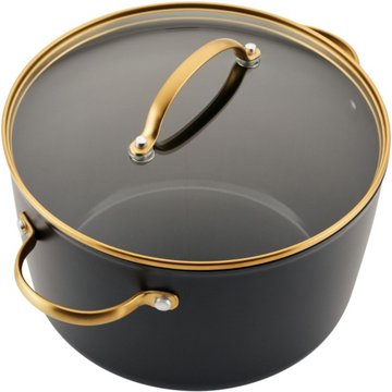 Farberware Ceramic Stock Pot - Black, 6 qt