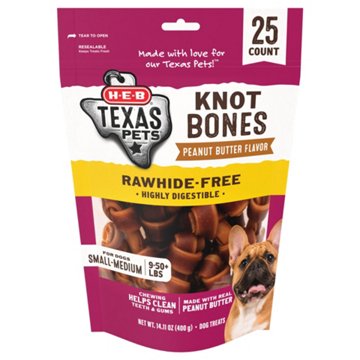 H-E-B Texas Pets Knot Bones - Peanut Butter