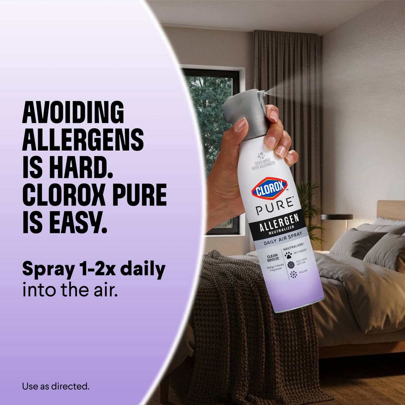 Clorox Clorox PURE Allergen Neutralizer Daily Air Spray - Nighttime Calm; image 7 of 13