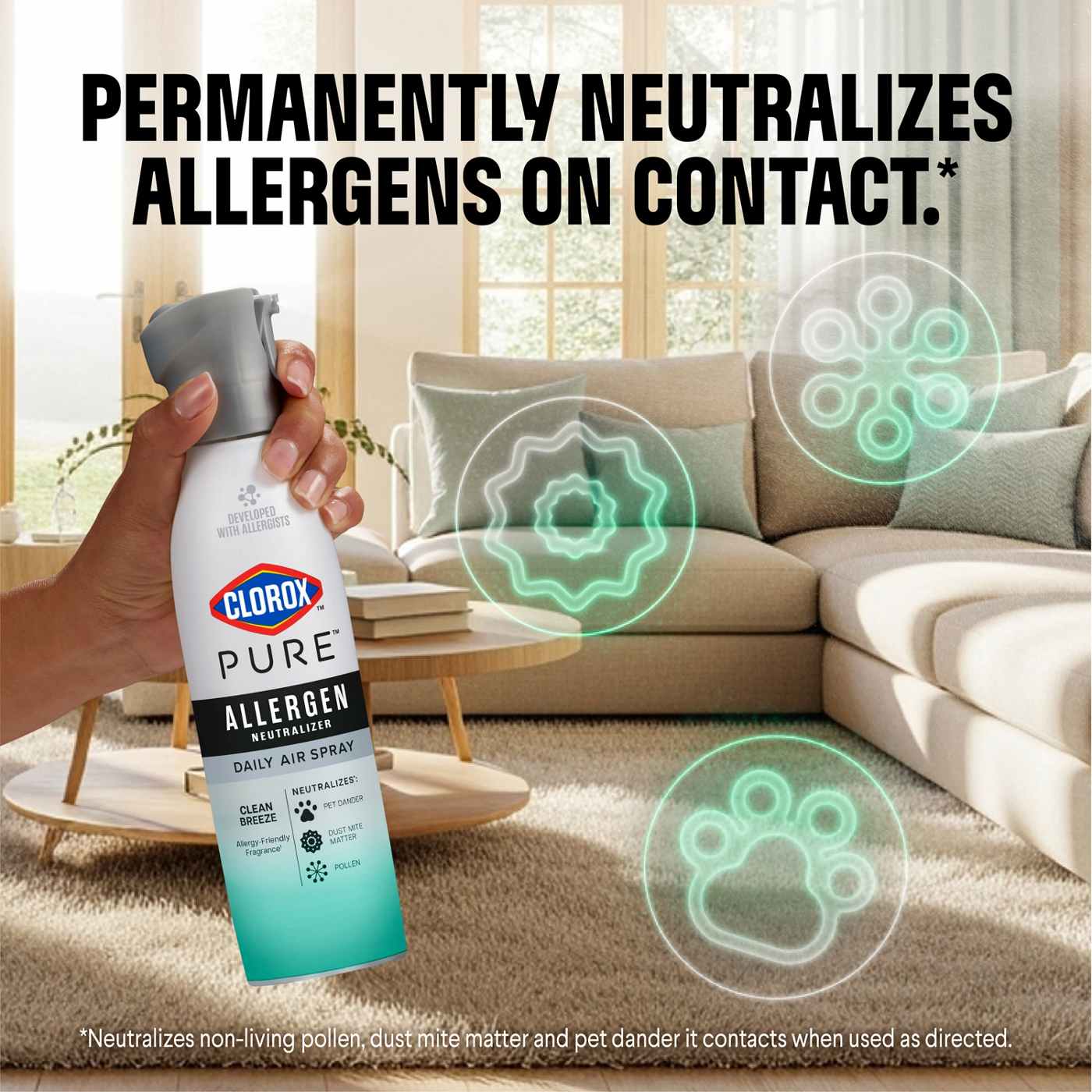 Clorox Clorox PURE Allergen Neutralizer Daily Air Spray - Clean Breeze; image 10 of 14