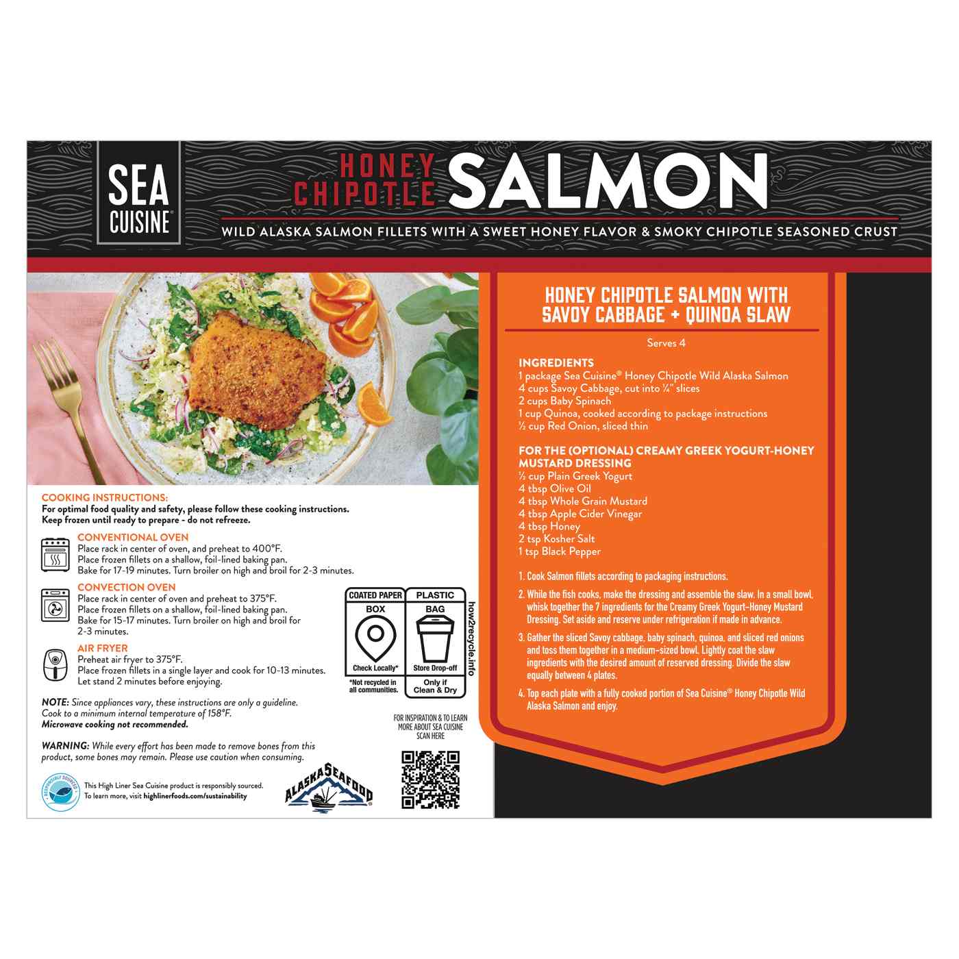 Sea Cuisine Frozen Salmon Fillets Family Size - Honey Chipotle; image 2 of 5