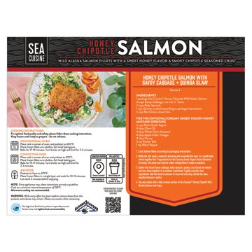 Sea Cuisine Frozen Salmon Fillets Family Size - Honey Chipotle, 4 ct