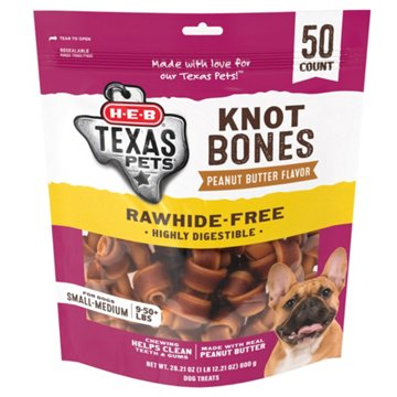 H-E-B Texas Pets Knot Bones - Peanut Butter