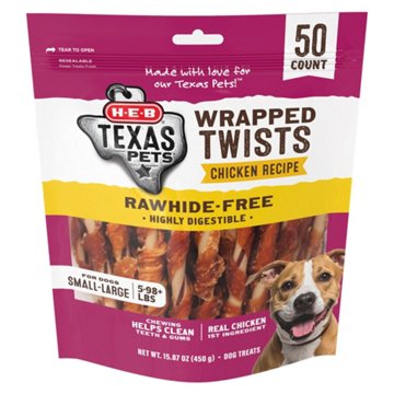 H-E-B Texas Pets Wrapped Twists - Chicken Recipe