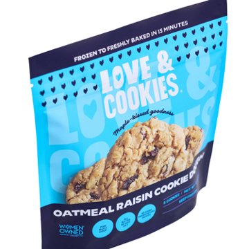Love & Cookies Oatmeal Raisin Frozen Gourmet Cookie Dough