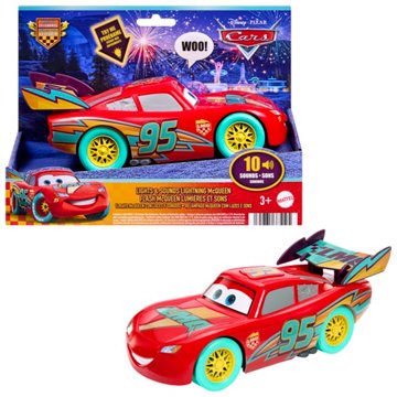 Mattel Disney Pixar Cars Lights & Sound Lightning McQueen Day Racecar