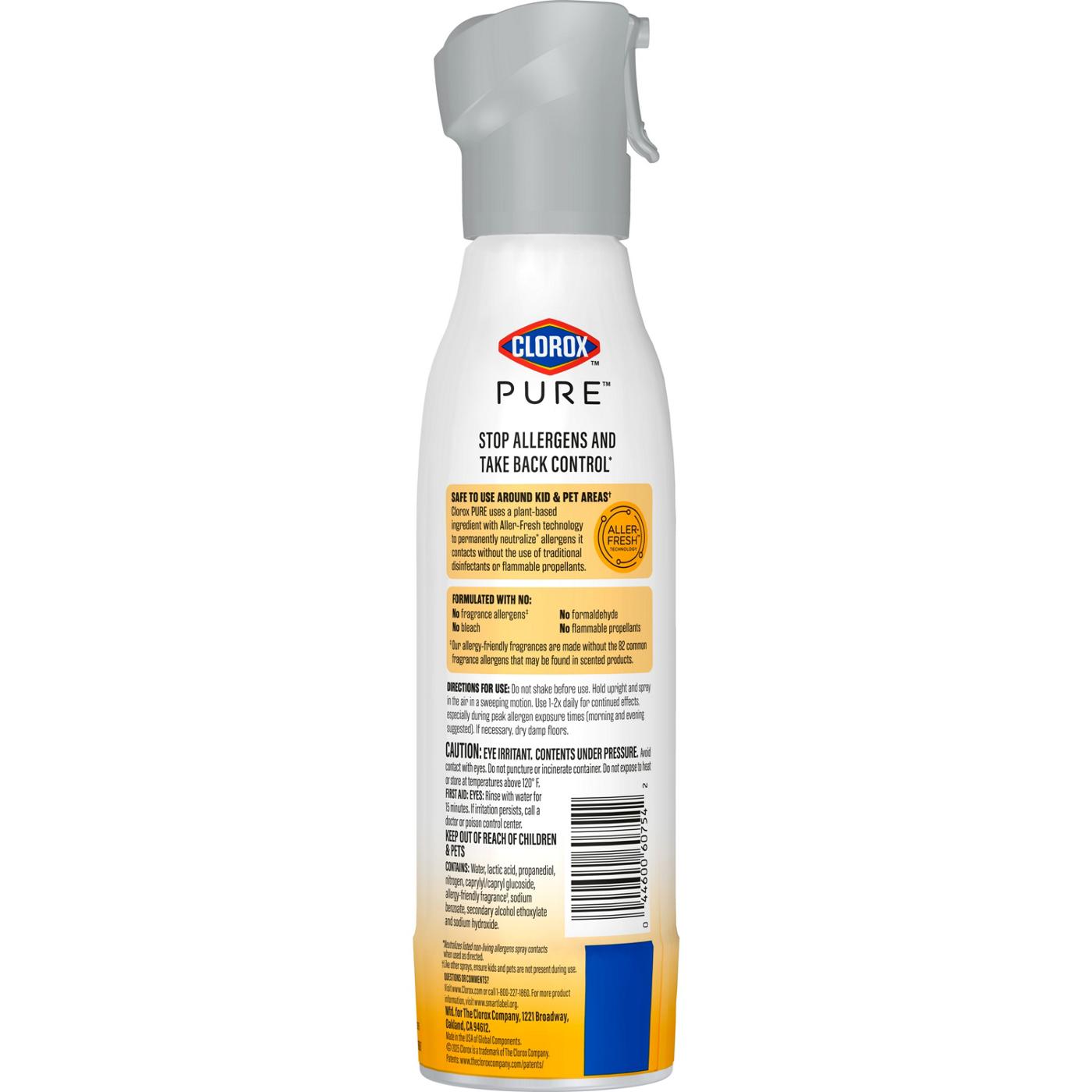 Clorox Clorox PURE Allergen Neutralizer Daily Air Spray - Energizing Citrus; image 2 of 13