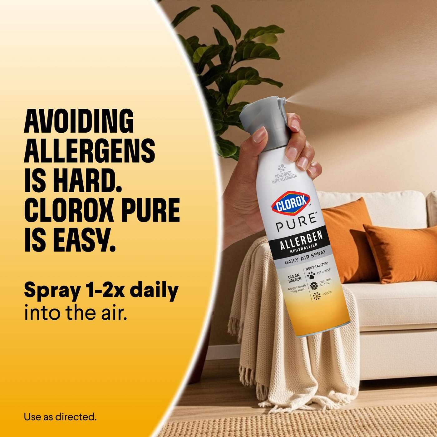 Clorox Clorox PURE Allergen Neutralizer Daily Air Spray - Energizing Citrus; image 6 of 13