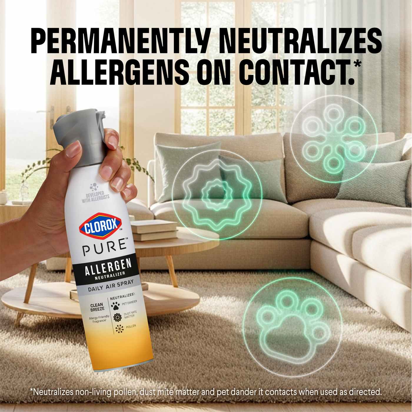 Clorox Clorox PURE Allergen Neutralizer Daily Air Spray - Energizing Citrus; image 7 of 13