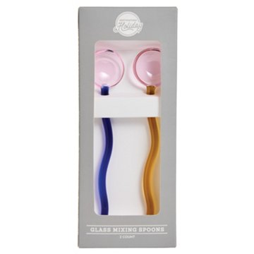 Destination Holiday Borosilicate Glass Mixing Spoons, 2 pk
