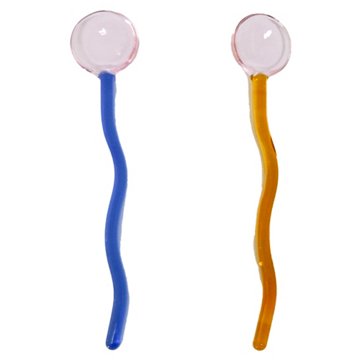 Destination Holiday Borosilicate Glass Mixing Spoons, 2 pk